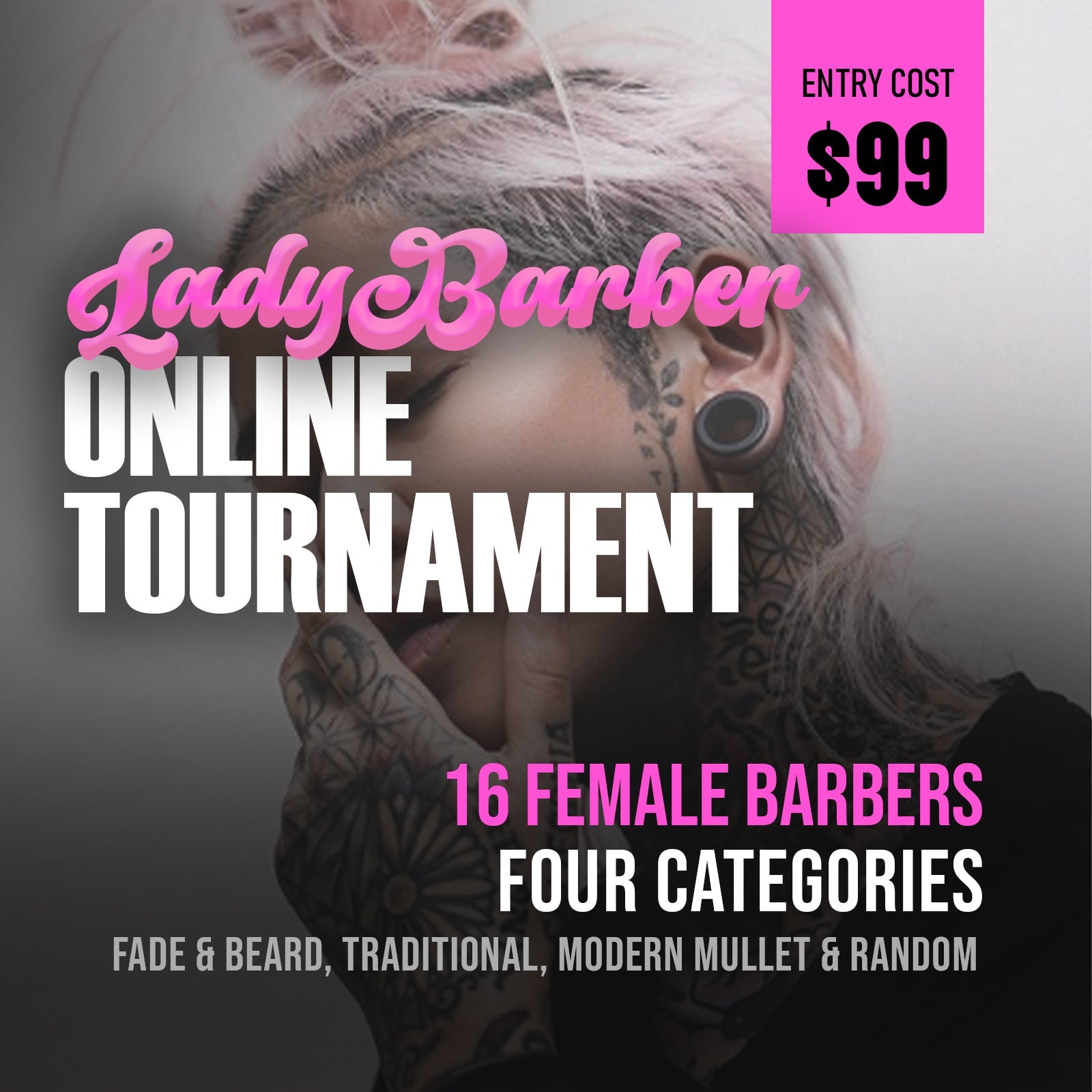 Lady Barber Online Tournament Entry *FEMALE ONLY